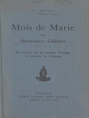cover image of Mois de Marie des sanctuaires célèbres